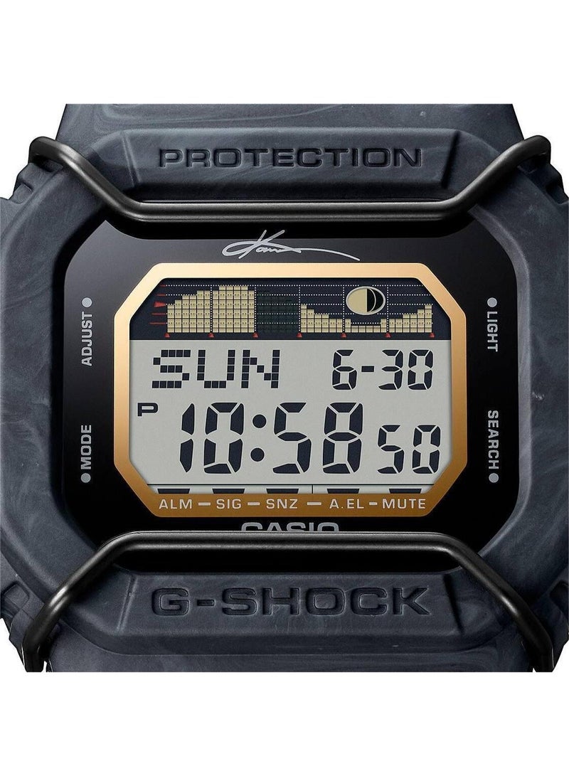 كاسيو ساعة كاسيو جي-شوك GLX-5600-1DR جي لايد رقمية للبحر رسم بياني للمد والجزر بيانات القمر مقاومة للصدمات مقاومة ماء 200 متر اضاءة خلفية LED توقيت عالمي ستوب ووتش مؤقت عد تنازلي منبهات تقويم تلقائي - Image 3