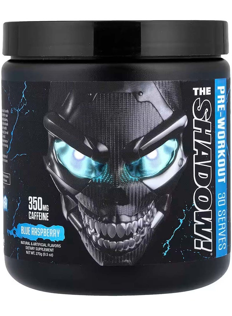 JNX Sports The Shadow Pre-Workout Supplement, Muscle Building, Blue Raspberry, 9.5 oz (270 g) - Image 1