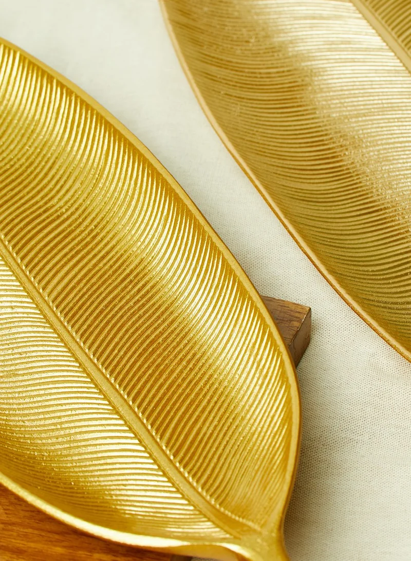 Aish Leaf Design Serving Platter