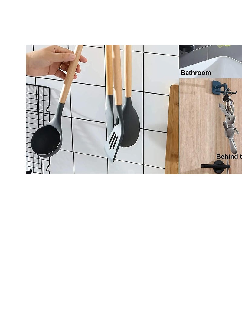 QAWACHH QAWACHH Pack of 2 Kitchen Hook Rotating 360 Degree Bathroom self Adhesive Home Wall Hanging Hanger Hooks Utility Office Sticker Heavy Folding  - Image 5