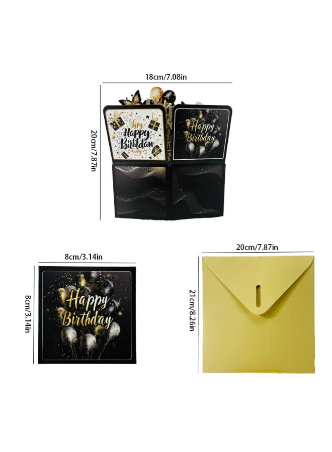 JAYATO 3D Happy Birthday Card, paper-cutting creative festival gift envelope box, Paper Pop Up Birthday Cards Greeting Cards with Blank Card and Envelope, Unique Birthday Gift for Women Men Kids Husband Wife Mom Dad Daughter - Image 3