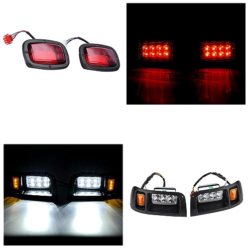 Lochnchn LED Headlight Tail Light Kit Compatible with Club Car DS Golf Carts 1993-UP 12V Street Legal Light Kit with Turn Signal Wire Harness Compatible with Club Car DS for Gas and Electric - Image 2