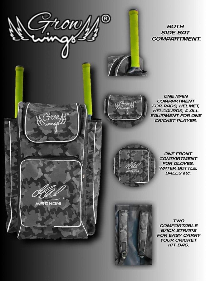 Grow wings Unique Design Cricket Kit Bag for Cricketer with Light Weight Kit Bag ( Olive Green ) - Image 3