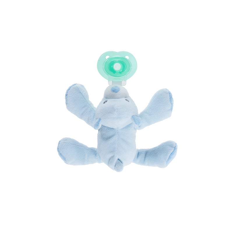 نوكومز Paci-Plushies Shakies - Pacifier Holder with Built in Rattle (2 in 1)- Adapts to Name Brand Pacifiers, Suitable for All Ages, Plush Toy Includes Detachable Pacifier (Bentley The Bear) - Image 4