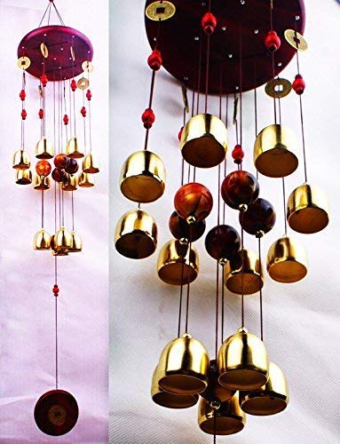 Trusmile Feng Shui Wind Chime for Bedroom Brass Bell Wind Chimes for Bedroom Home Positive Energy Balcony Bedroom (Brass 13 Bell) - Image 5