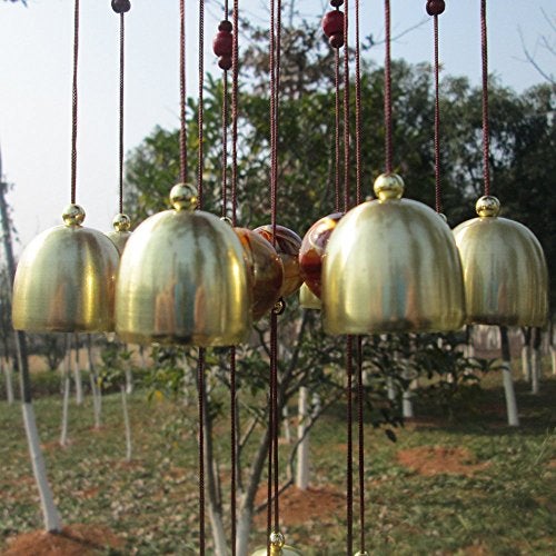 Trusmile Feng Shui Wind Chime for Bedroom Brass Bell Wind Chimes for Bedroom Home Positive Energy Balcony Bedroom (Brass 13 Bell) - Image 4