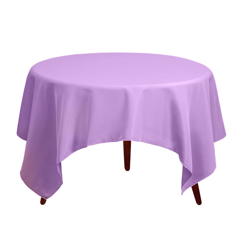 Gee Di Moda Square Tablecloth - 52 x 52 Inch Lavender Table Cloth for Small Square or Round Tables - Heavy Duty Washable Fabric - for Buffet Table  Holiday Party  Dinner  Wedding & Baby Shower - Image 2