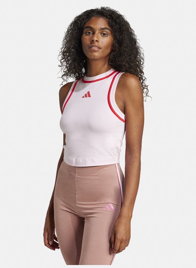 Adidas essentials color pop cotton cropped women's tank top  - Image 1