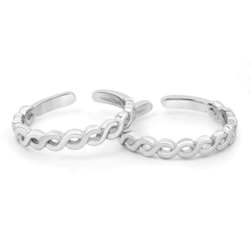 Zavya 925 Sterling Silver Rhodium Plated Toe-ring |Gift for Women and Girls | With Certificate of Authencity and 925 Hallmark - Image 1