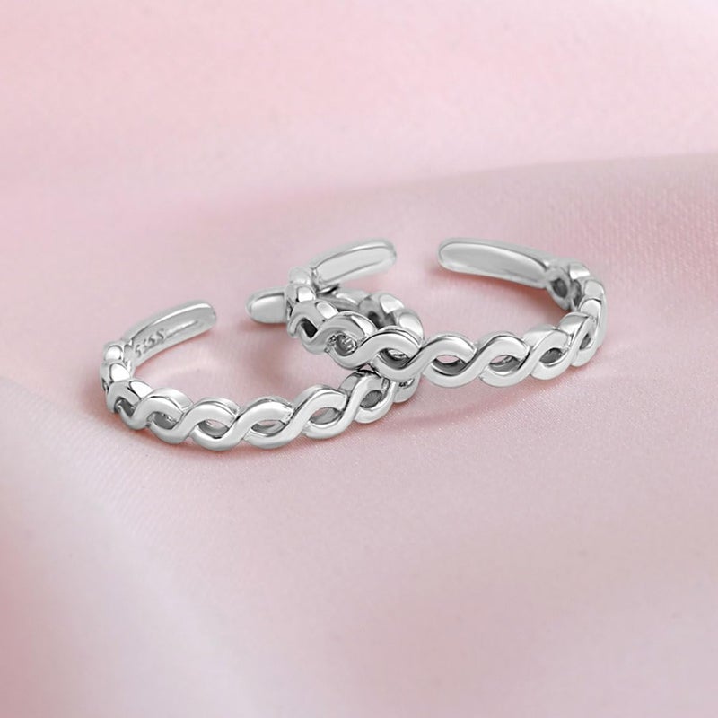 Zavya 925 Sterling Silver Rhodium Plated Toe-ring |Gift for Women and Girls | With Certificate of Authencity and 925 Hallmark - Image 2