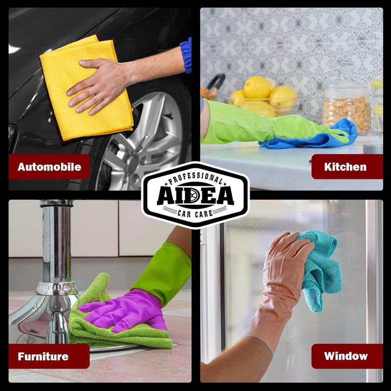 AIDEA Microfiber Cleaning Cloths - Pack of 24 - Image 5