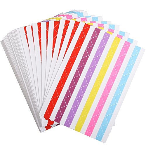 ADVcer 50 Sheets Self Adhesive Photo Corners - Hold 1275 Photos - 6 Colors 5100 pcs Photo Mounting Corner Stickers for Polaroid, Instax Foto of DIY Picture Scrapbook and Recollections Photo Album - Image 1