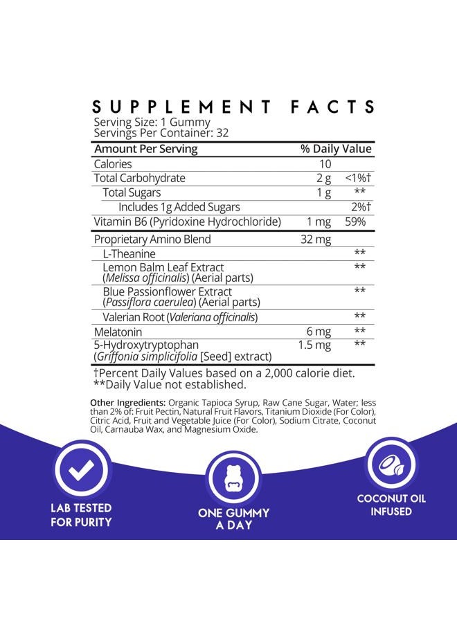 SugarbearPRO حلوى النوم 1 شهر إمداد، ميلاتونين قوي 6 ملغ، للرجال والنساء، فيتامين ب6 نباتي، إل-ثيانين، 5 إتش تي بي، فاليريان، مساعد نوم للبالغين والمراهقين، معتمد كوشير 35 حلوى - Image 5