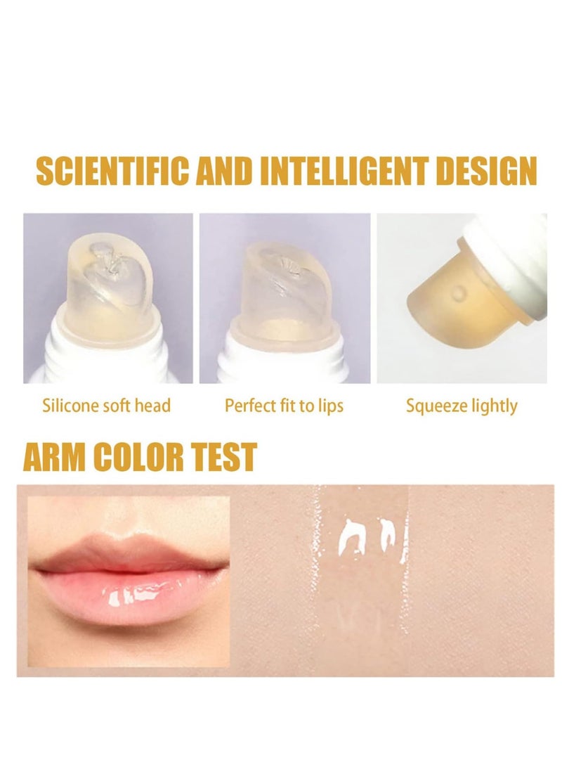 كاريت Lip Plumper, ملمع الشفاه للمكياج الطبيعي، مصل الشفاه الممتلئ للعناية بالشفاه، بلسم ملمع الشفاه Lip Plumper Filler، حشو شفاه طبيعي مع فيتامين E للحصول على شفاه أكثر نعومة وأكبر وامتلاء (17 مل) - Image 2