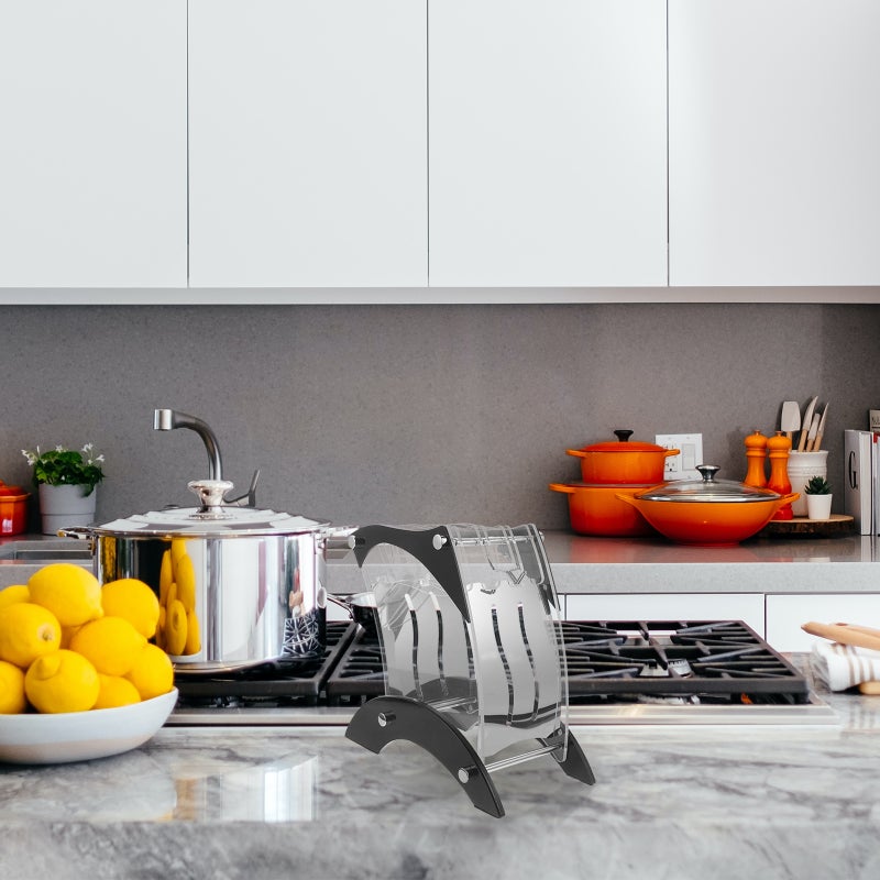 🍳 حامل سكاكين مطبخ أسود بأكريليك قابل للتنفس متعدد الاستخدامات - Image 2