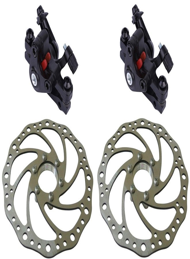 CYBIC Mechanical Disc Brake System with Rotor Plates, Black, 160mm Disc Plates, 140/160mm Calipers, 2 Sets - Image 3