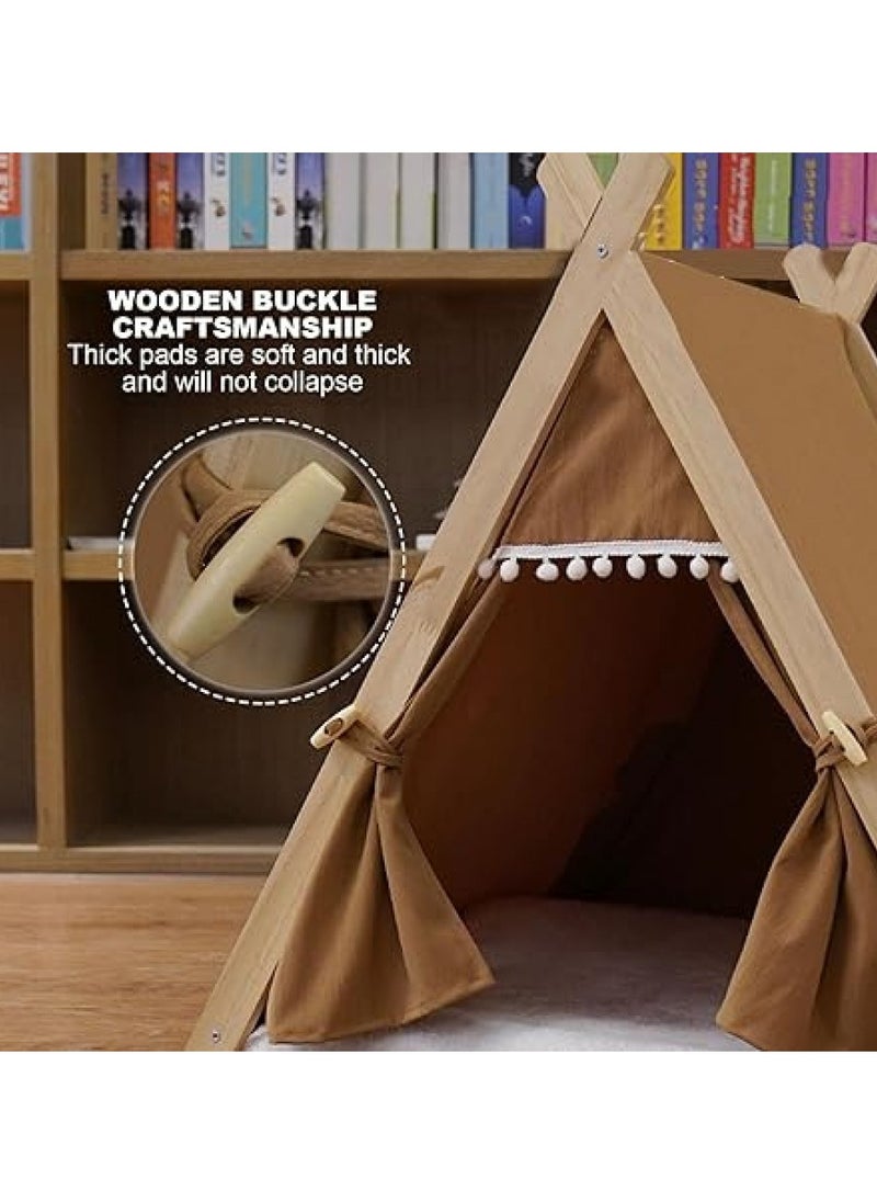 GOLDEN CAT - PET HOUSE,PET BED, PET TENT, Pet Tent for Dogs and cat with Thick Cushion and Bed, - Image 1