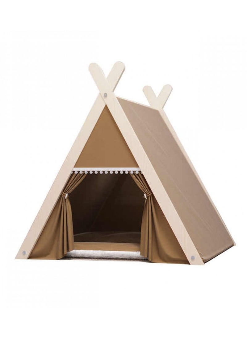 GOLDEN CAT - PET HOUSE,PET BED, PET TENT, Pet Tent for Dogs and cat with Thick Cushion and Bed, - Image 1