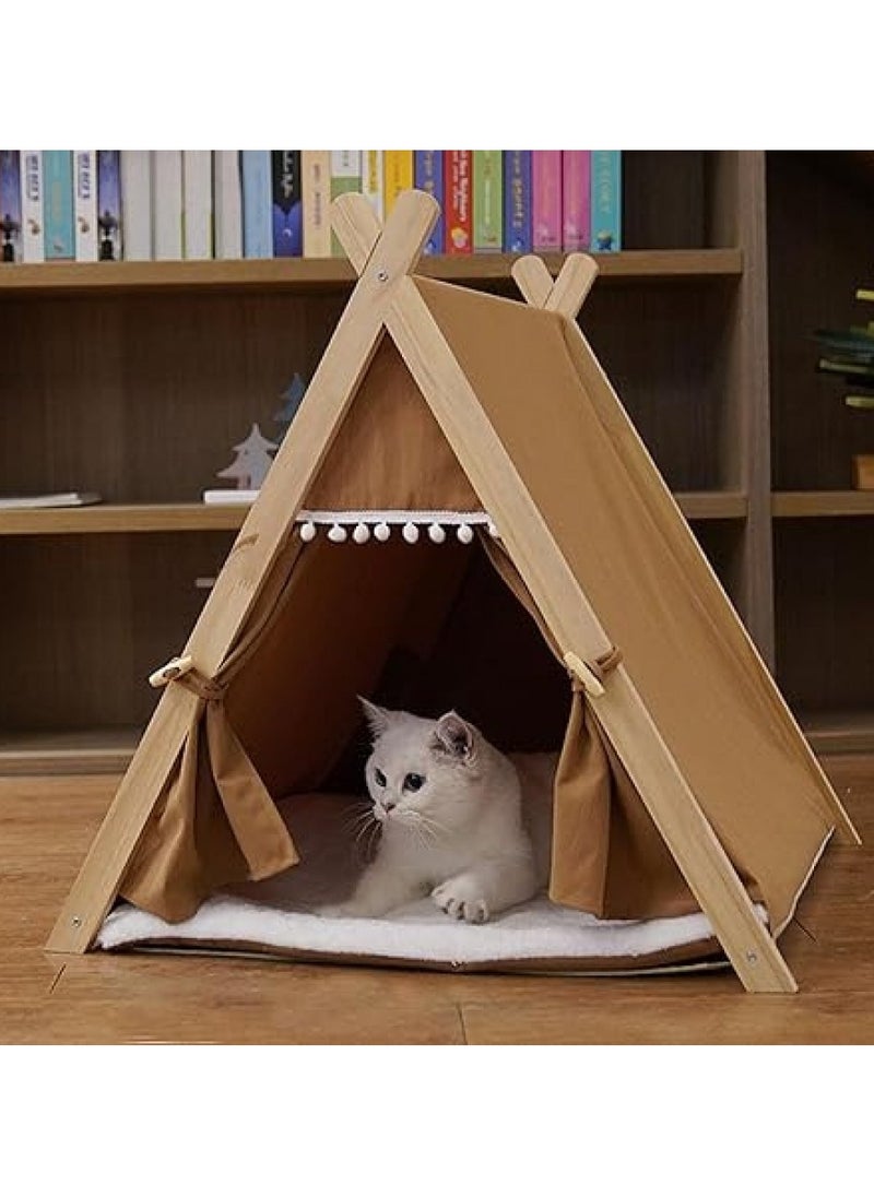 GOLDEN CAT - PET HOUSE,PET BED, PET TENT, Pet Tent for Dogs and cat with Thick Cushion and Bed, - Image 1