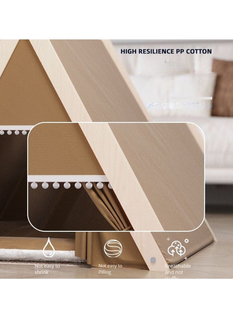 GOLDEN CAT - PET HOUSE,PET BED, PET TENT, Pet Tent for Dogs and cat with Thick Cushion and Bed, - Image 1