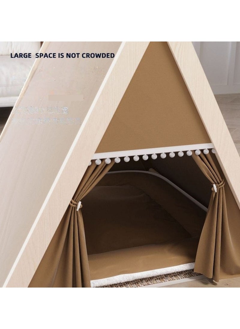 GOLDEN CAT - PET HOUSE,PET BED, PET TENT, Pet Tent for Dogs and cat with Thick Cushion and Bed, - Image 1