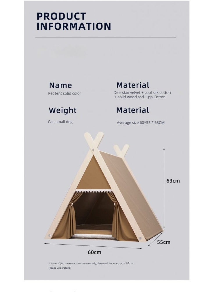 GOLDEN CAT - PET HOUSE,PET BED, PET TENT, Pet Tent for Dogs and cat with Thick Cushion and Bed, - Image 1