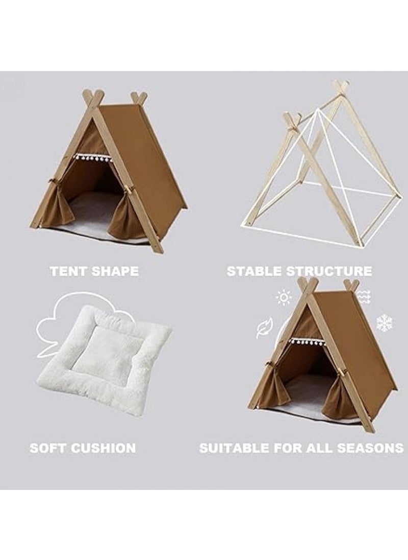 GOLDEN CAT - PET HOUSE,PET BED, PET TENT, Pet Tent for Dogs and cat with Thick Cushion and Bed, - Image 1