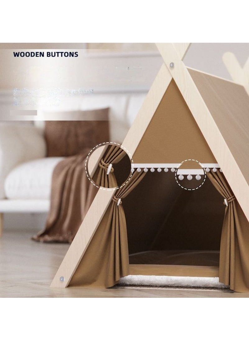 GOLDEN CAT - PET HOUSE,PET BED, PET TENT, Pet Tent for Dogs and cat with Thick Cushion and Bed, - Image 1