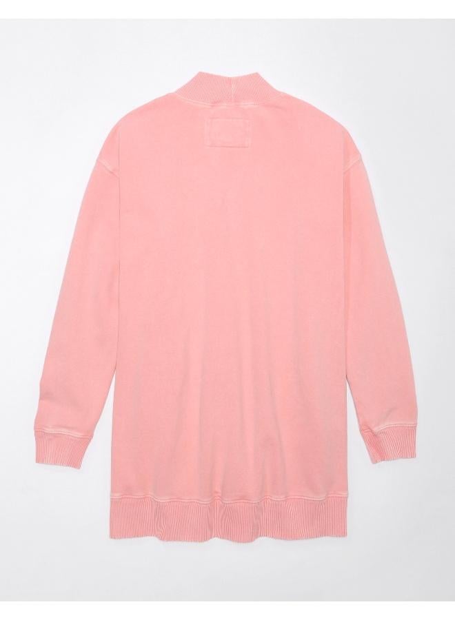 American Eagle Mock Neck Fleece Mini Dress - Image 2