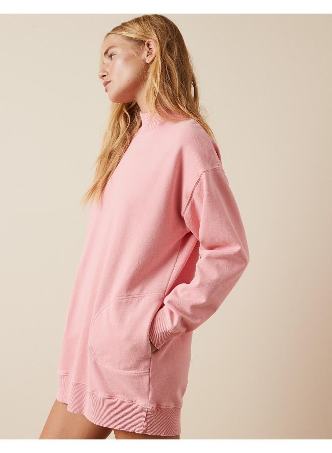 American Eagle Mock Neck Fleece Mini Dress - Image 5