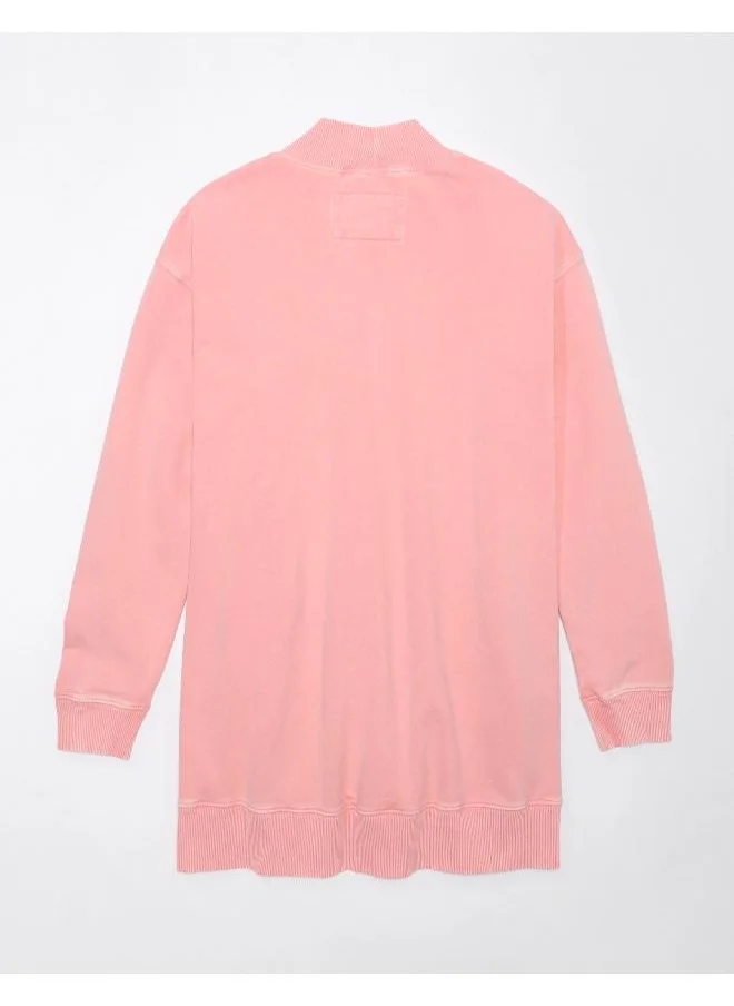 امريكان ايجل Mock Neck Fleece Mini Dress