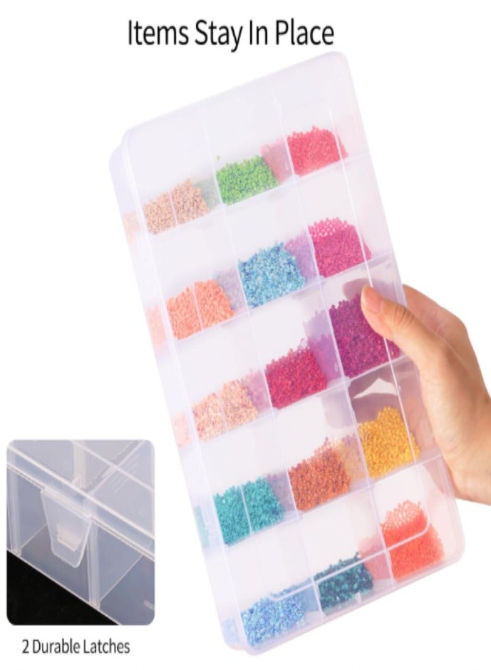 SOLASTA 15 Grids Plastic Organizer Box for Clear Craft Storage Bead Organizer Box Earring Organizer Travel Pill Organizer Jewelry Organizer Storage Boxes Screw Seed  - Image 2