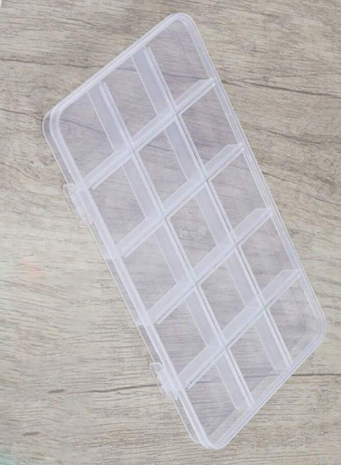 SOLASTA 15 Grids Plastic Organizer Box for Clear Craft Storage Bead Organizer Box Earring Organizer Travel Pill Organizer Jewelry Organizer Storage Boxes Screw Seed  - Image 3