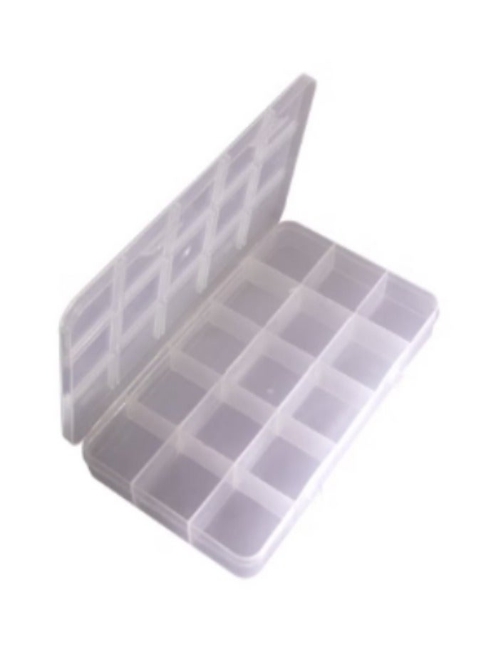 SOLASTA 15 Grids Plastic Organizer Box for Clear Craft Storage Bead Organizer Box Earring Organizer Travel Pill Organizer Jewelry Organizer Storage Boxes Screw Seed  - Image 4