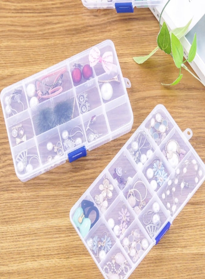 SOLASTA 15 Grids Plastic Organizer Box for Clear Craft Storage Bead Organizer Box Earring Organizer Travel Pill Organizer Jewelry Organizer Storage Boxes Screw Seed  - Image 5