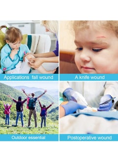 HONS Butterfly Bandaids for Wound Closure 2 Pcs zip stitch wound closure strips Surgical Laceration Repair without Sew Quick Clot Emergency Wound Closures Device  - Image 5