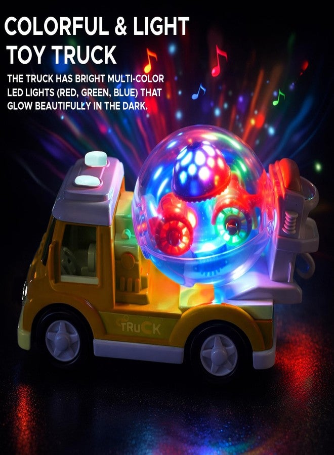 NHR Builder Car Lights & Music Toy, Transparent Mixer Truck with Rotating Gears - Fun Educational Construction Vehicle for Toddlers & Kids 2+ Years - Image 2