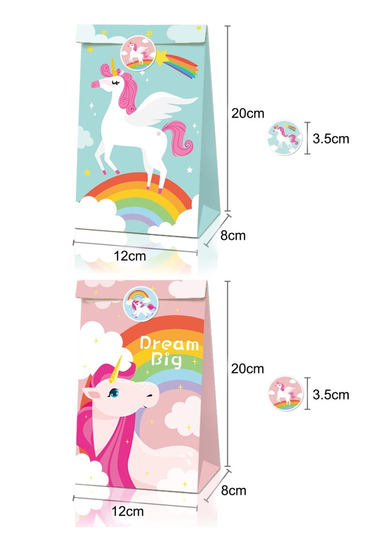 Unicorn Gift Bags for Kids Birthday Party Favors-12 Pcs - Image 3