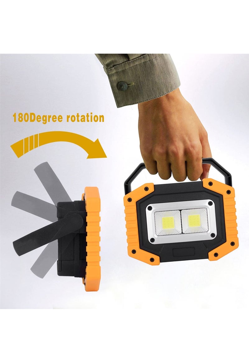 Loquat LED Work Light 2 COB 30W 1500LM Rechargeable Portable Waterproof LED Flood Lights for Outdoor Camping Hiking Emergency Car Repairing Household and Job Site Lighting - Image 2