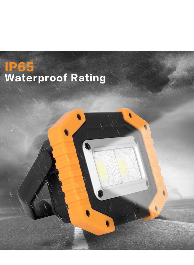 Loquat LED Work Light 2 COB 30W 1500LM Rechargeable Portable Waterproof LED Flood Lights for Outdoor Camping Hiking Emergency Car Repairing Household and Job Site Lighting - Image 3