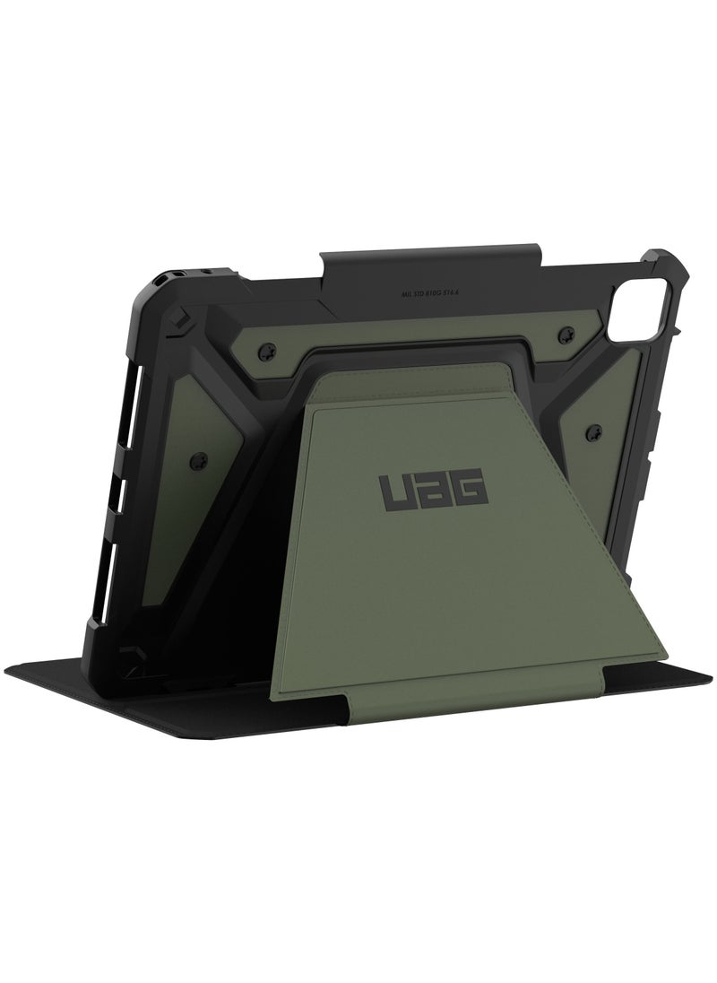 Urban Armor Gear - UAG Metropolis SE for iPad Pro 11 inch Case Cover (2024) M4 with Pencil Holder and Adjustable Multi-Angle Viewing Stand - Olive - Image 1