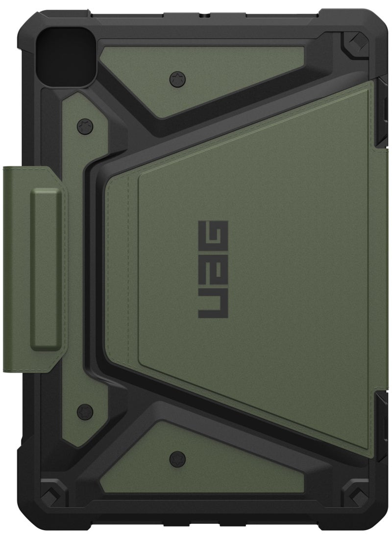 Urban Armor Gear - UAG Metropolis SE for iPad Pro 11 inch Case Cover (2024) M4 with Pencil Holder and Adjustable Multi-Angle Viewing Stand - Olive - Image 1