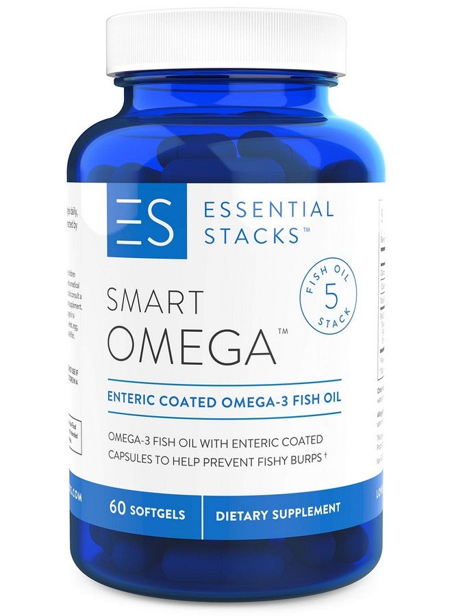 Essential Stacks Smart Omega 3 Burpless Fish Oil 1400Mg Epa Dha Per Serving Enteric Coated 60 Capsules - Image 1