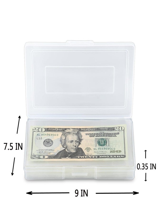 MUQING 200 Packs Currency Sleeves with Plastic Storage Case, PP Material Clear Dollar Bill Holder for Collector, Paper Money Currency Sleeves Top Loading, Protector for Banknote, Stamp and Coupons - Image 2