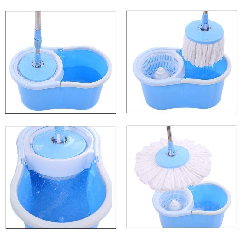 Shopper52 Plastic Magic Spin Bucket Mop Set with Easy Wheels for Best 360 Degree Floor Cleaning Mop and 2 Refill Head - Image 3