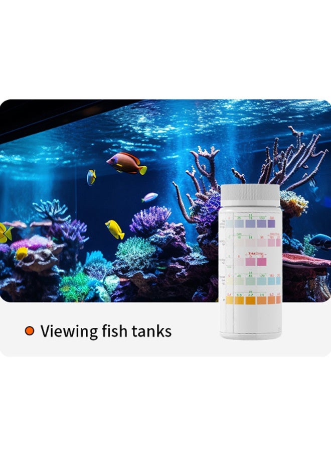 GMORO 5-in-1 Aquarium Test Strips, 100 Pieces, Premium Fiber, Hardness, Nitrate, Nitrite, Cl2, Total Alkalinity, Carbonate, pH, Fresh/Saltwater, Fish Tank/Pond - Image 4