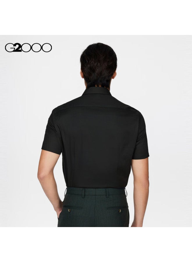 G2000 [wrinkle-free/easy Care] Men's Store-matching Spring And Summer Formal Short-sleeve Shirt, Black, S/03 - Image 1