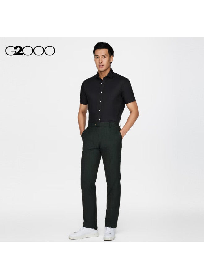 G2000 [wrinkle-free/easy Care] Men's Store-matching Spring And Summer Formal Short-sleeve Shirt, Black, S/03 - Image 3