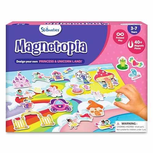 Skillmatics Magnetopia - Princess & Unicorn Land, Magnetic Playset for Kids, 40+ Reusable Magnets, Creative Thinking Toy, Preschool Learning Game, Gift for Girls & Toddlers Ages 3, 4, 5, 6, 7 - Image 1
