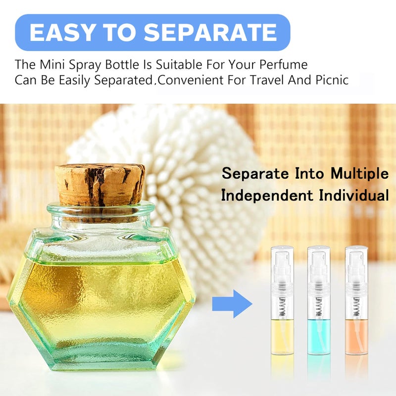 Csdtylh Mini Spray Bottle  Clear Plastic Empty Sample Containers  Fine Mist Perfume Travel Refillable Spray Bottle Perfume Atomizer Small Portable Bottle For Cleaning  Travel  Essential Oils (60  2Ml) - Image 5